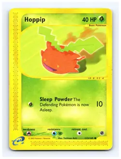 💥 2002 Pokemon Vintage Card Hoppip 112/165 Expedition E-Reader Non Holo Foil - Image 1