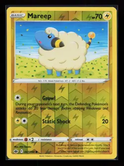 Mareep 047/198 Reverse Holo SWSH06: Chilling Reign Pokemon Card - Image 1