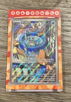 Pokemon TCG Squirtle Stellar Crown Illustration Rare Holo Card 148/142 Sv07 - Image 1