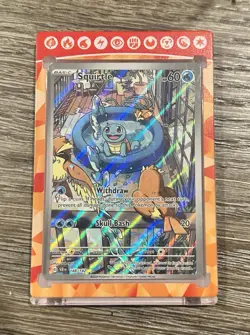 Pokemon TCG Squirtle Stellar Crown Illustration Rare Holo Card 148/142 Sv07 - Image 2