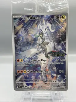 N'S RESHIRAM 167/159 -JOURNEY TOGETHER STAMPED - POKEMON TCG CARD, SEALED PROMO! - Image 1