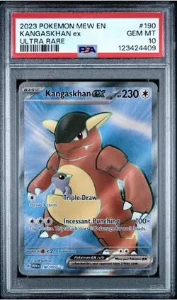 2023 PSA 10 Pokemon EN 151 Kangaskhan ex FA 190/165 card Ultra Rare Gem Mint - Image 1