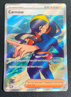 Carmine 204/167 Twilight Masquerade Full Art Ultra Rare Pokemon TCG Card NM - Image 1