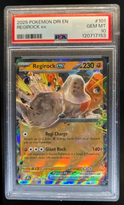 2025 Pokemon SV Destined Rivals Regirock ex #101/182 PSA 10 - Image 1