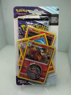Pokemon Chilling Reign Premium Checklane Blister Blaziken PromoPack!!Sealed!Rare - Image 1