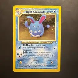 Pokemon Neo Destiny Holo Rare Vintage TCG Foil Light Azumarill 13/105 WotC - Image 1