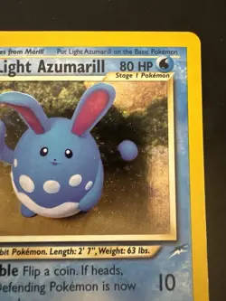 Pokemon Neo Destiny Holo Rare Vintage TCG Foil Light Azumarill 13/105 WotC - Image 3