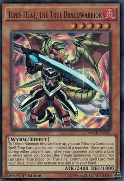 Yugioh - Ignis Heat, the True Dracowarrior (Ultra Rare) (Unlimited) MACR-EN021 P - Image 1