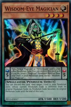 PEVO-EN017 WISDOM-EYE MAGICIAN SUPER RARE 1ST EDITION YuGiOh CARD - Image 1