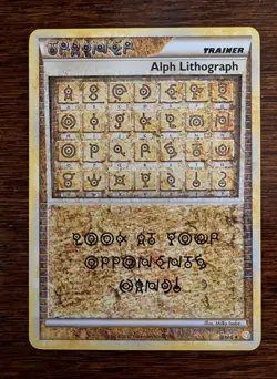 2010 Pokemon Alph Lithograph ONE HGSS Card NM+ Heart Gold Soul Silver - Image 1