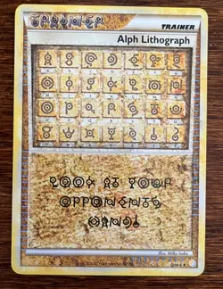 2010 Pokemon Alph Lithograph ONE HGSS Card NM+ Heart Gold Soul Silver - Image 2