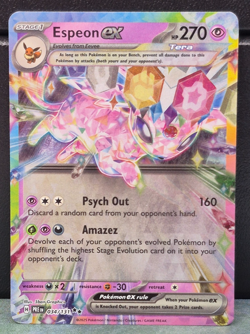 Espeon Ex 034/131 Double Rare Prismatic Evolutions Scarlet & Violet Pokemon Card - Image 1
