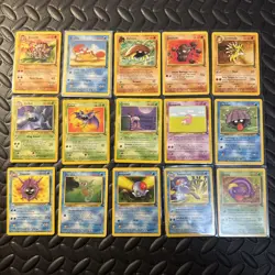Pokemon Fossil Card Lot Common Uncommon No Duplicates 15 cards TCG - Image 1