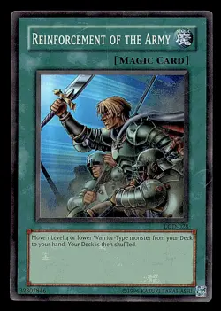 Yugioh Reinforcement of the Army LOD-028 Super Rare Unlimited HP Card - Image 1