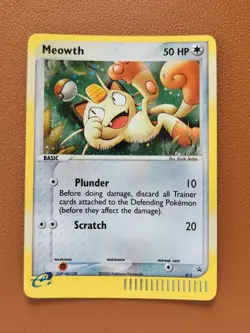 Meowth 013 Black Star Promo E-Reader 2003 Vintage Pokemon Card LP RARE - Image 1