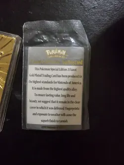 Vintage Pokemon 1999 TOGEPI Burger King Promo 23k Gold Plated Trading Card - LP - Image 5