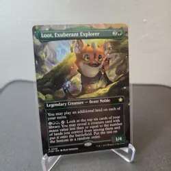 MTG Loot, Exuberant Explorer 336 Borderless Regular Rare Foundations FDN - Image 1
