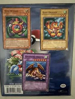 YUGIOH TIME WIZARD + BABY DRAGON + THOUSAND DRAGON SDJ COMMON UNLIMITED ED LP - Image 1