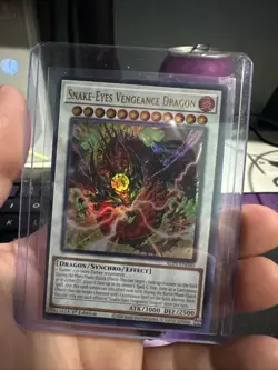 Yugioh! 1x Snake-Eyes Vengeance Dragon ALIN-EN040 Ultra Rare 1st Ed NM - Image 1