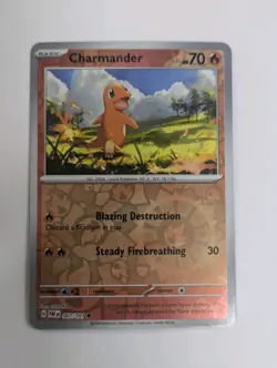 Charmander 007/091 SV: Paldean Fates Reverse Holo Pokemon Card NM - Image 1