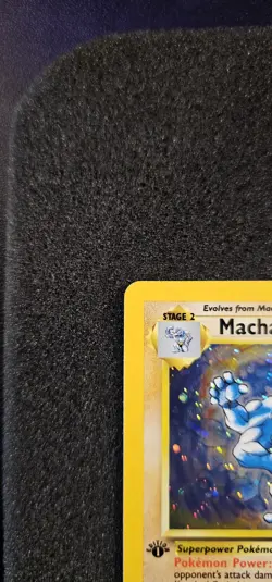1999 Pokemon TCG 1st Edition Cosmos Holo Rare Card Machamp 8/102 - Image 3