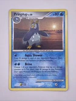 Prinplup DP Trainer Kit Manaphy 6/12 Vintage Pokemon Card - Image 1