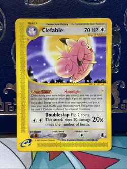 Clefable 41/165 LP Non Holo Rare Full Moon Art Expedition Base Set Pokemon Card - Image 1