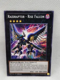 YuGiOh Raidraptor - Rise Falcon SECE-EN055 1st Edition Common XYZ Dark Card NM - Image 1