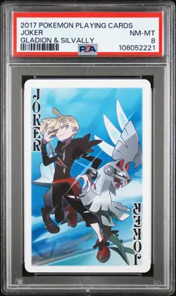 2017 POKEMON PLAYING CARDS LILLIE, GLADION & LUSAMINE JOKER PSA 8 - Image 1