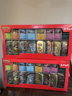 Pokemon Prismatic Evolutions 8 Mini-Tins with Promo Cards Costco (Lot Of 2) - Image 1