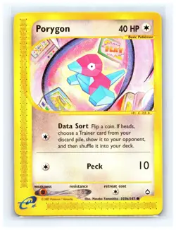 💥 Porygon # 103b/147 - AQUAPOLIS - Pokemon 2002 Vintage Card - Non Holo Foil - Image 1