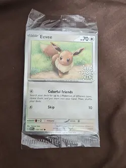 SEALED EEVEE 133/165 TCG Holiday Calendar 2025 Holo Festive Stamp Promo Card - Image 1