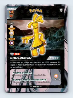 Gholdengo 004/150 Non Holo 2024 Region Paldea Peru Pokemon Card NM - Image 1