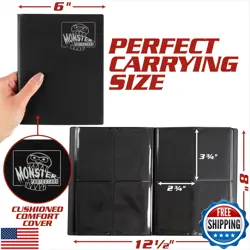Monster 4 Pocket Trading Card Binder - Matte Black Album, Anti-Theft and Anti - Image 4