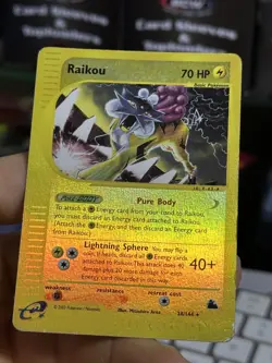Raikou 28/144 Skyridge 2003 Reverse Holo Rare Pokemon Card TCG - Image 3