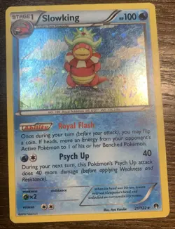 Slowking 21/122 Pokemon TCG Holo Pokemon Card XY Breakpoint Rare - Image 1