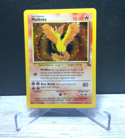 Pokemon Moltres 12/62 Fossil Set Holo Rare WOTC Vintage 1999 TCG Card NM - Image 2