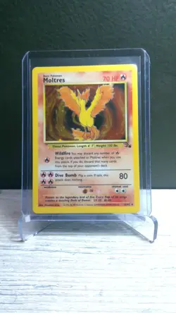 Pokemon Moltres 12/62 Fossil Set Holo Rare WOTC Vintage 1999 TCG Card NM - Image 4
