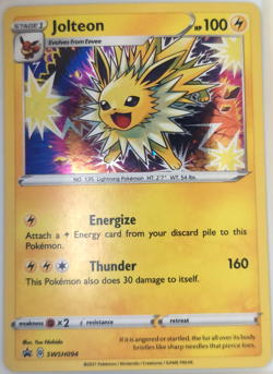 Pokemon Jolteon SWSH094 Black Star Promo Trading Card Game Holo - Image 1
