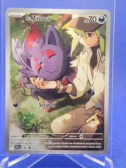 Pokemon TCG SV09: Journey Together N's Zorua 189 ETB Promo Card - Image 1