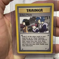 Pokemon Gym Heroes Card 109/132 Erika's Maids Nintendo LP/NM Uncommon Vintage - Image 1
