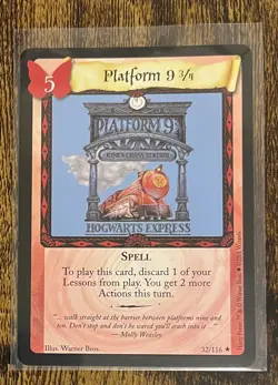 Harry Potter Trading Card Game Base Set Platform 9 3/4 32/116 NM/Mint - Image 1