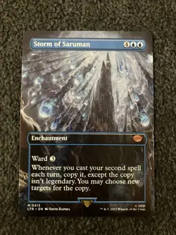 Magic The Gathering MTG - Storm of Saruman (Borderless) - UB LTR - Image 1