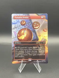 MTG Pumpkin Bombs 26 Rare Foil Borderless Marvel Spider-Man Eternal - Image 1