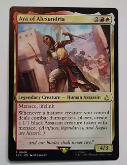 MTG ASSASSIN'S CREED AYA OF ALEXANDRIA ACR 0048 RARE UNIVERSES BEYOND - Image 1