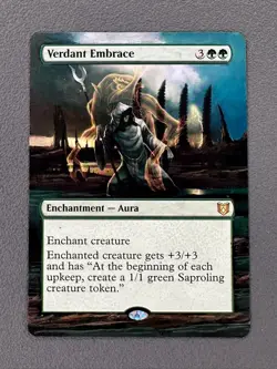 Verdant Embrace MTG Wilds of Eldraine Commander Hand Painted Full Altered Art v - Image 1