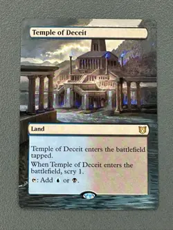 Temple of Deceit MTG Wilds of Eldraine Commander Hand Painted Full Altered Art v - Image 1