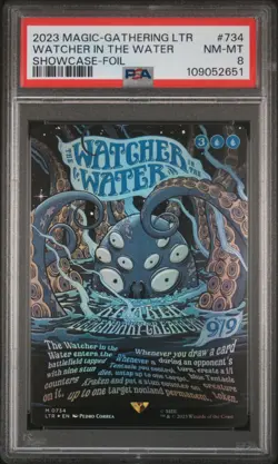 2023 MTG TALES OF MIDDLE-EARTH SHOWCASE-FOIL #734 THE WATCHER IN THE WATER PSA 8 - Image 1