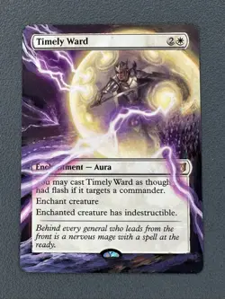 Timely Ward MTG Wilds of Eldraine Commander Hand Painted Borderless Altered Art - Image 1