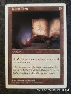 MTG Jalum Tome Fifth Edition Rare Premium MINT+ NEVER PLAYED (DS3D1D8) - Image 1
